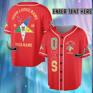 Custom Name Order of the Eastern Star Masonic Lodge OES Jersey Shirt , Personalized Court Name & City, Imperial Court, Gift for Her.