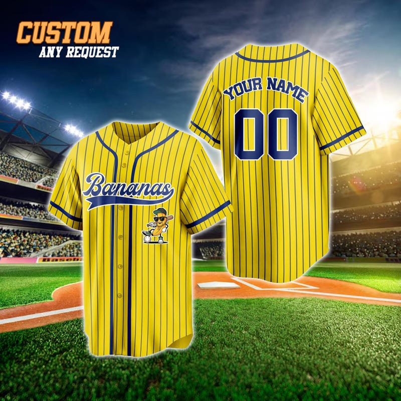 Maillot De Baseball Savannah Bananas #4 KJ Jackson - Enfant - Polyester - États-Unis