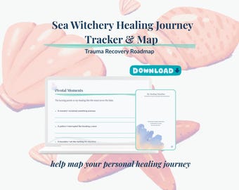 Healing Journey Tracker – Emotional Growth & Trauma Recovery Planner PDF | Sea Witchery Theme