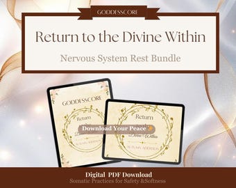 Nervous System Reset Planner, Goddesscore Digital Journal, Somatic Therapy Worksheets, Gentle Morning & Evening Routine