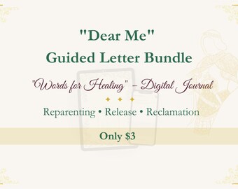 Guided Letter Writing Bundle - Digital Journal for Reparenting, Inner Child Healing, Emotional Release PDF