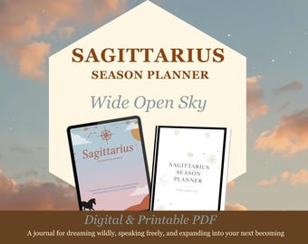 Sagittarius Season Planner • Vision Board Workbook (Digital PDF)