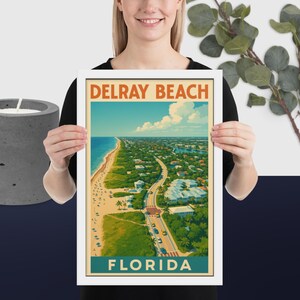 Delray Beach Art Deco Framed Poster