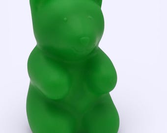 Hucha verde con forma de osito de peluche
