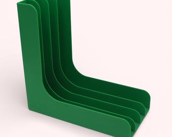 Estante de vinilo de la era espacial verde