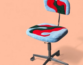 Silla de oficina Labofa / Silla giratoria danesa de los años 60 con tapizado capitoné