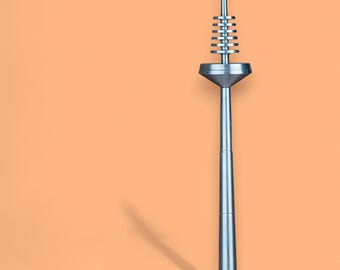 Réplica de la torre de televisión de Frankfurt, modelo vintage de metal Europaturm, 36 cm.