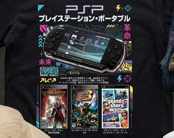 PSP Retro Handheld Gaming Streetwear Graphic T Shirt | | Nostalgic Y2K Gamer T-Shirt | Unisex Softstyle