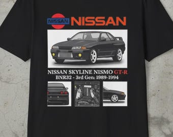 Nissan Skyline GT-R BNR32 T-Shirt, JDM Japanese Car Graphic Tee