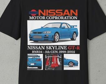 Nissan Skyline GT-R T-Shirt, Nismo Z-Tune BNR34, JDM Graphic Tee