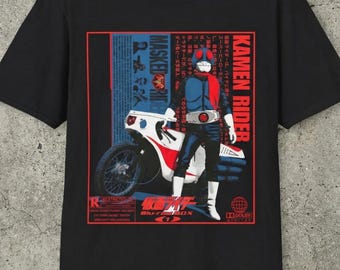 Kamen Rider Masked Rider Vintage Style Movie Poster/Cover Unisex Softstyle Graphic T-Shirt