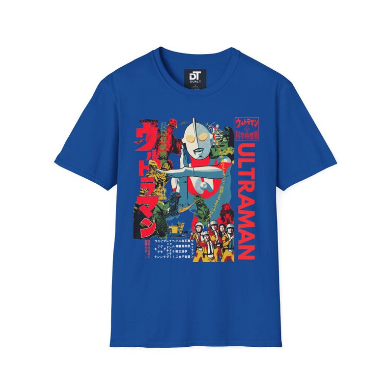 Ultraman Vintage Inspired Japanese Poster Unisex Softstyle Graphic Tee - Retro Tokusatsu Anime Shirt image 15