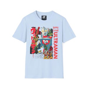 Ultraman Vintage Inspired Japanese Poster Unisex Softstyle Graphic Tee - Retro Tokusatsu Anime Shirt image 14