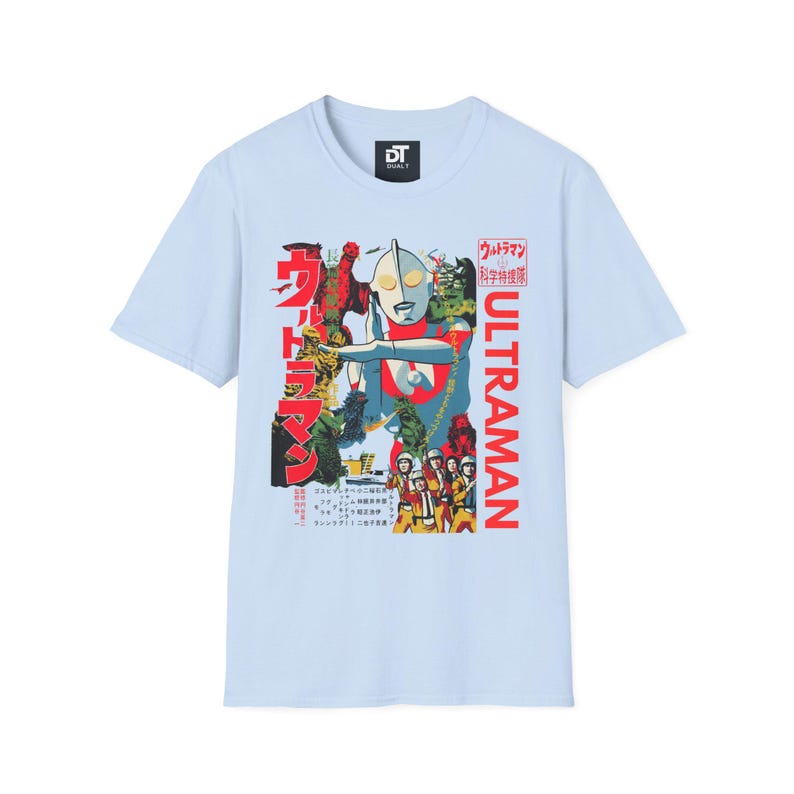 Ultraman Vintage Inspired Japanese Poster Unisex Softstyle Graphic Tee - Retro Tokusatsu Anime Shirt image 14