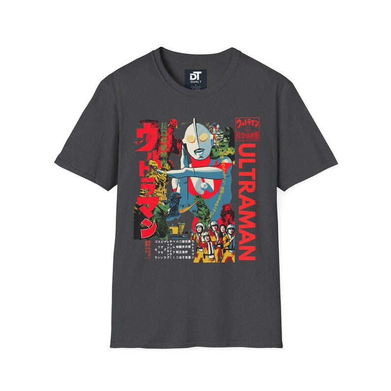 Ultraman Vintage Inspired Japanese Poster Unisex Softstyle Graphic Tee - Retro Tokusatsu Anime Shirt image 13