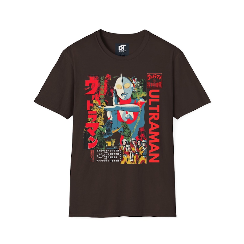 Ultraman Vintage Inspired Japanese Poster Unisex Softstyle Graphic Tee - Retro Tokusatsu Anime Shirt image 10