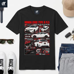 Honda Civic Type R FL5 JDM Streetwear Graphic Tee | K20C1 | Car Enthusiast Gift | Softstyle Unisex image 2