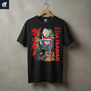 Ultraman Vintage Inspired Japanese Poster Unisex Softstyle Graphic Tee - Retro Tokusatsu Anime Shirt image 5