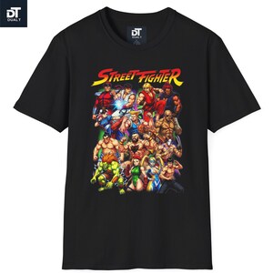 Street Fighter Vintage Halftone Unisex Softstyle Graphic T-Shirt | Retro Arcade Fighting Game Tee | 90s Gamer Shirt | Classic Gamer Gift image 6