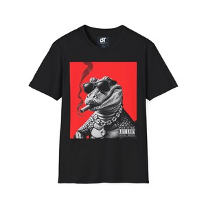 Cool Alligator Graphic Tee, Unisex Softstyle Tee, Reptile Lover Gift, Animal Print Shirt, Funny Gator Top, Summer Fashion, Wildlife Apparel