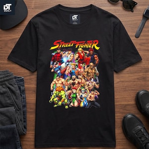 Street Fighter Vintage Halftone Unisex Softstyle Graphic T-Shirt | Retro Arcade Fighting Game Tee | 90s Gamer Shirt | Classic Gamer Gift image 2