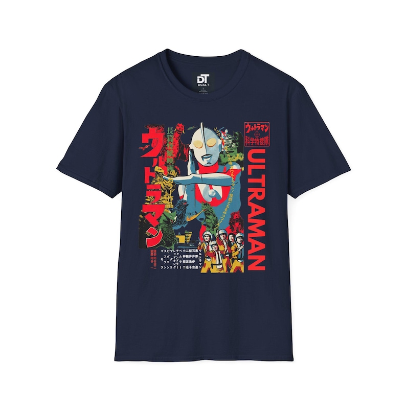Ultraman Vintage Inspired Japanese Poster Unisex Softstyle Graphic Tee - Retro Tokusatsu Anime Shirt image 16