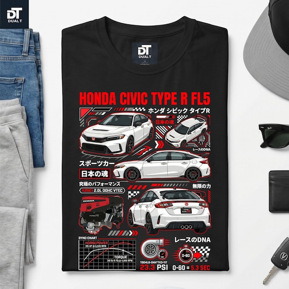Honda Civic Type R FL5 JDM Streetwear Graphic Tee | K20C1 | Car Enthusiast Gift | Softstyle Unisex