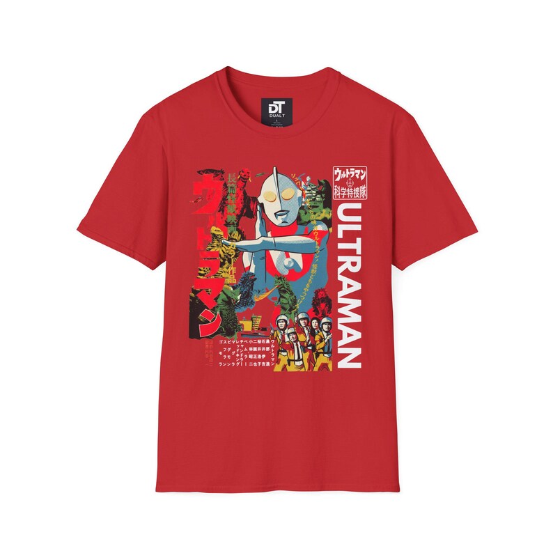 Ultraman Vintage Inspired Japanese Poster Unisex Softstyle Graphic Tee - Retro Tokusatsu Anime Shirt image 18