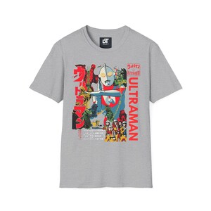 Ultraman Vintage Inspired Japanese Poster Unisex Softstyle Graphic Tee - Retro Tokusatsu Anime Shirt image 9