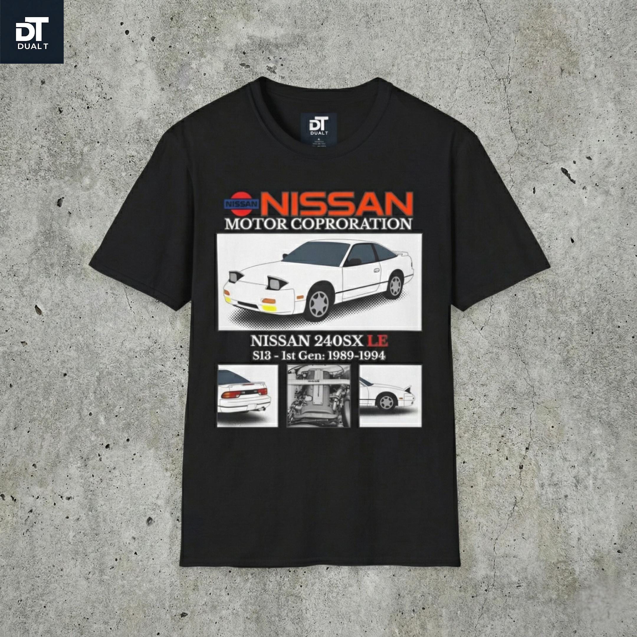 れお Tシャツ Nissan 240SX LE S13 1st Gen: 1989-1994 JDM Vintage Style Unisex