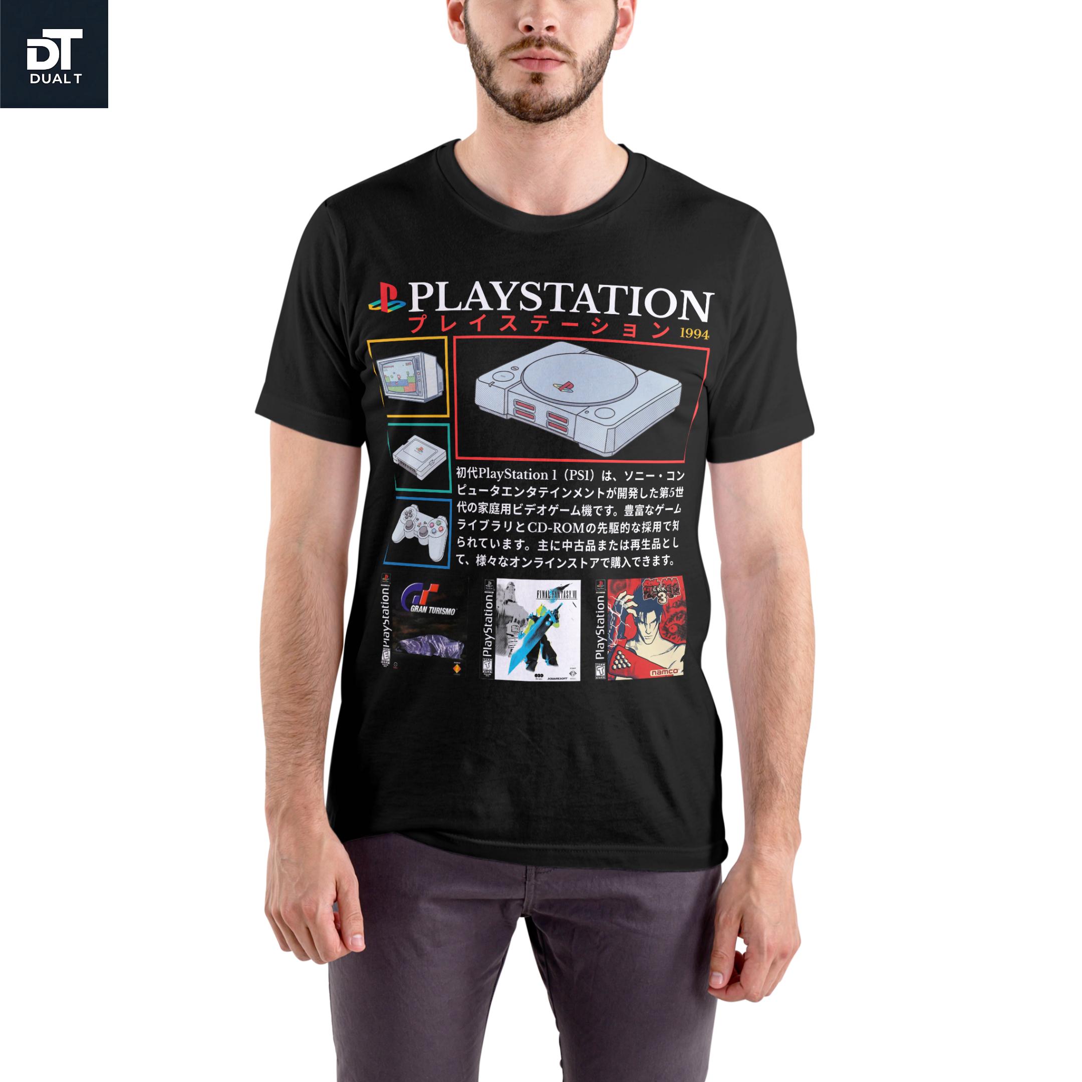 Playstation 1 Tribute Vintage Style 90s Unisex Softstyle Graphic T 