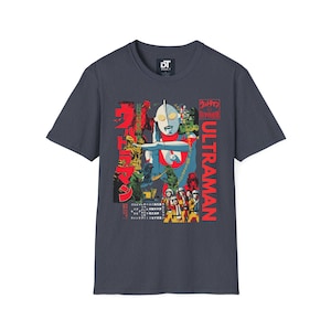 Ultraman Vintage Inspired Japanese Poster Unisex Softstyle Graphic Tee - Retro Tokusatsu Anime Shirt image 17