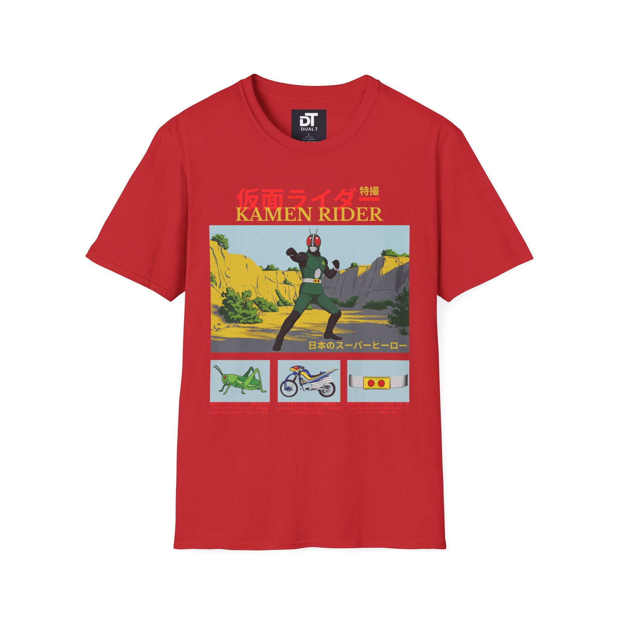 仮面ライダー ユニセックス ソフトスタイル グラフィック Tシャツ 