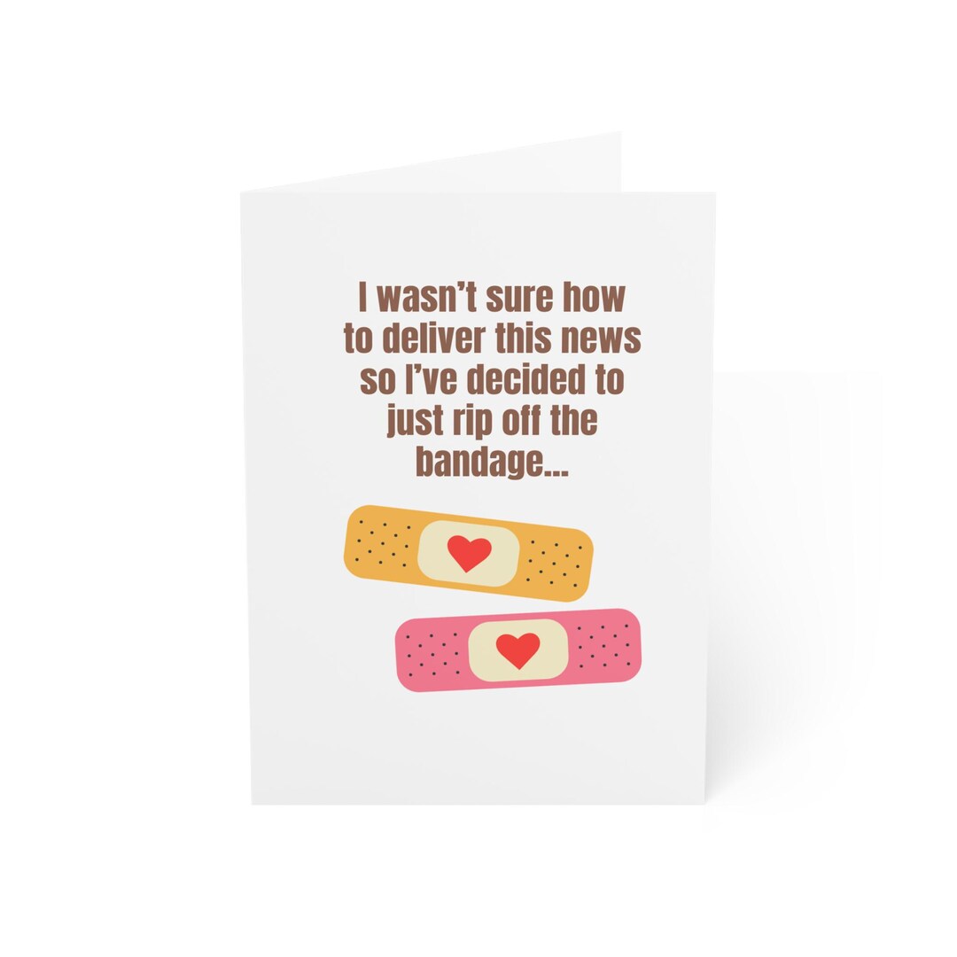 Biological Daughter Reveal Card, Rip off the Bandage, Physical Greeting ...