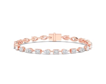Diamanten labradorarmband: rond, peer, smaragd geslepen tanden
