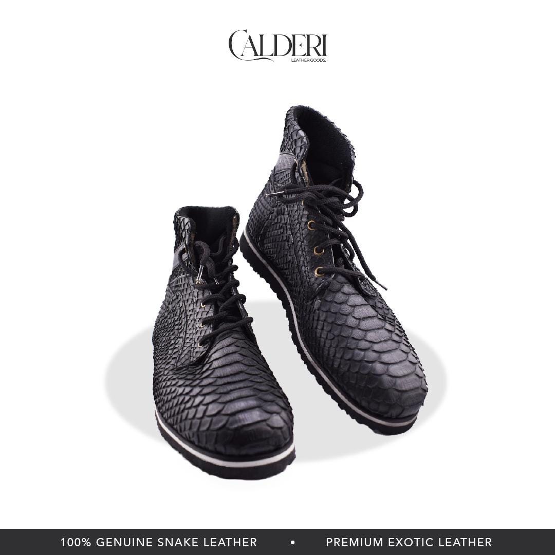 Custom Sneaker Boots Python Leather