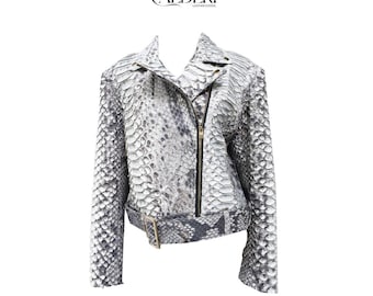 Aurelia Grey Python Jacket For Woman (Rare find)