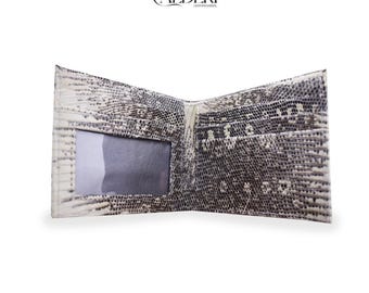 Onyx Bifold Wallet (Made from Monitor Lizard Skin)