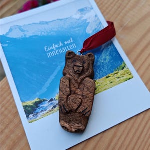 Animal Talismans – Bear, Wolf, Fox & Cat – Pendant  Wood | Nature Totem | Spirit Animal Gift | handmade jewellery