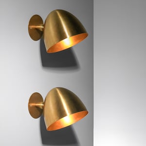 Mid-Century Modern Brass Wall Sconces: Italian Stilnovo Style