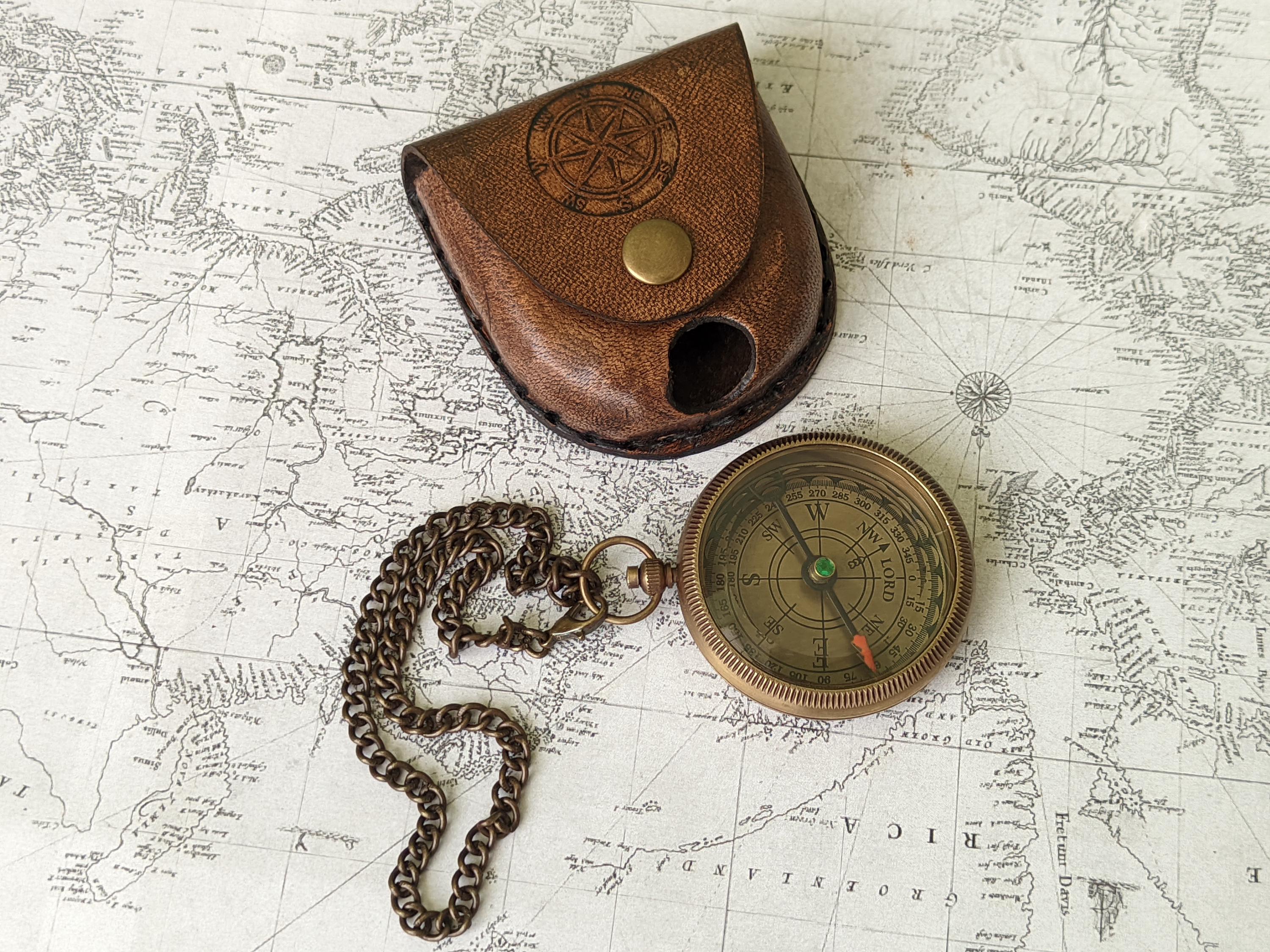 Antique Brass Locket Compass With Brass Dial Functional and Highly ...