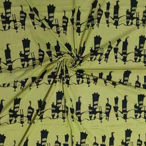 Ballet Fabric by the Yard: Ballerina Print Yellow Cotton