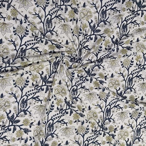 Indian Block Printed Cotton, Hand Made, India Jaipur 100% Cotton Cloth, Fabric by Yard, Dress Making Fabric, Block print fabric, Boho fabric