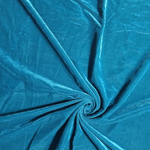 Blue Coton Velvet Fabric, Soft Luxurious Cotton Velvet by Yard, Fabric for Clothing, Backdrops, Crafts&Home Decor, Sewing Fabric By Yard