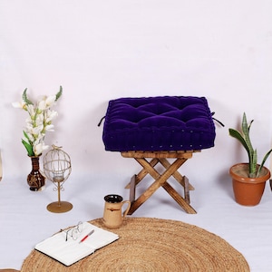 Square chair cushions, square quilted cushions, Cushions with ties, Cushion for Home, Bistro cushions, personalised gift, colorway cushion