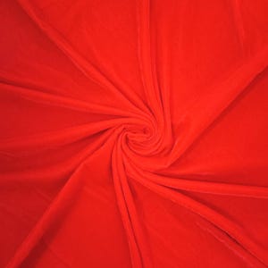 Red Cotton Velvet Fabric by the Yard: Upholstery & Dress Making