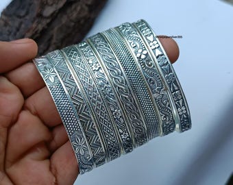 バングル5個セット、925スターリングシルバー、ハンドメイドレディース 
