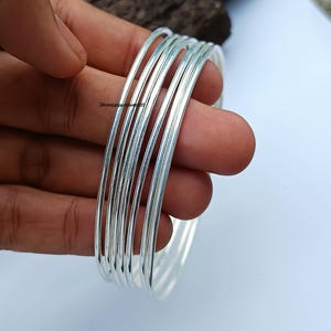 Sterling Silber Armreif Set: Handgefertigte Schmuckstücke aus 925er Silber