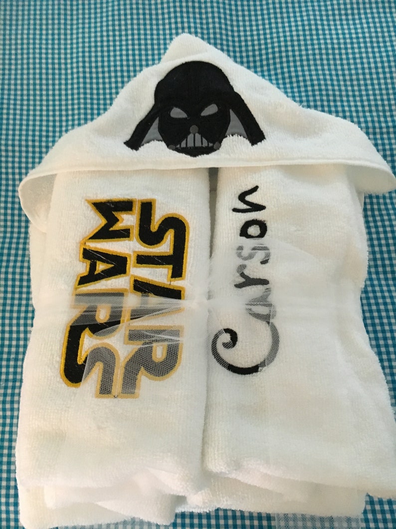 Star Wars Hooded Bath Towel Etsy