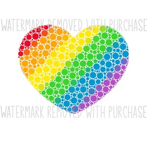 INSTANT Digital Download - RAINBOW HEART - svg pdf png jpg makes great gift - wall art - card - graphic - tshirt - teacher - Valentines Day